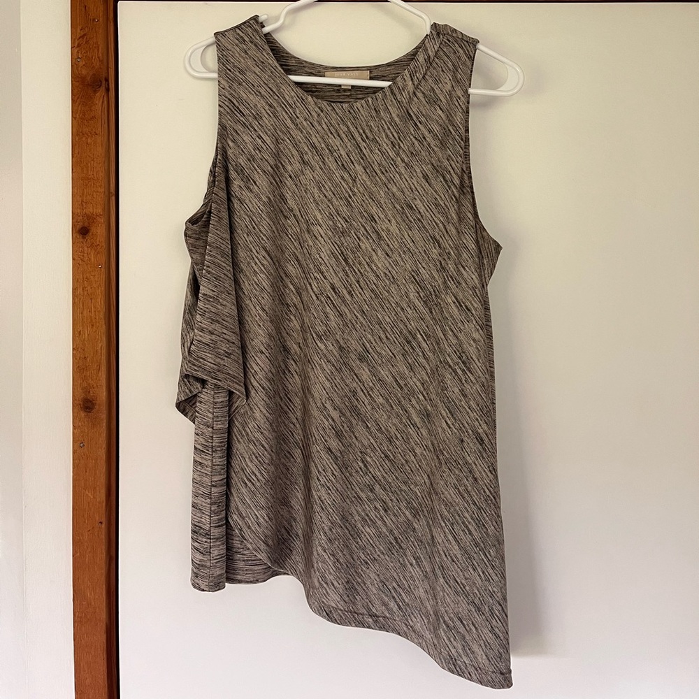 Medium beige and black joan vass tank top
